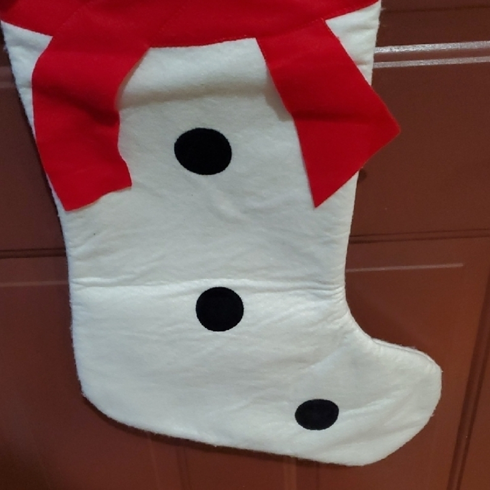 Supersize Snowman  Christmas Stocking - Red and White 34 Inches - Picture 3 of 5